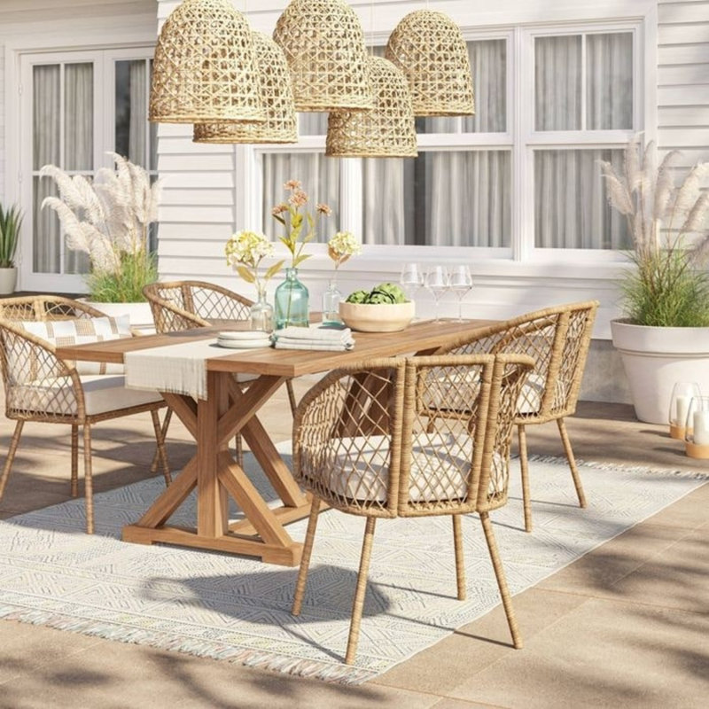 Red Barrel Studio?? Mahogany Wood Outdoor Dining Table Wayfair